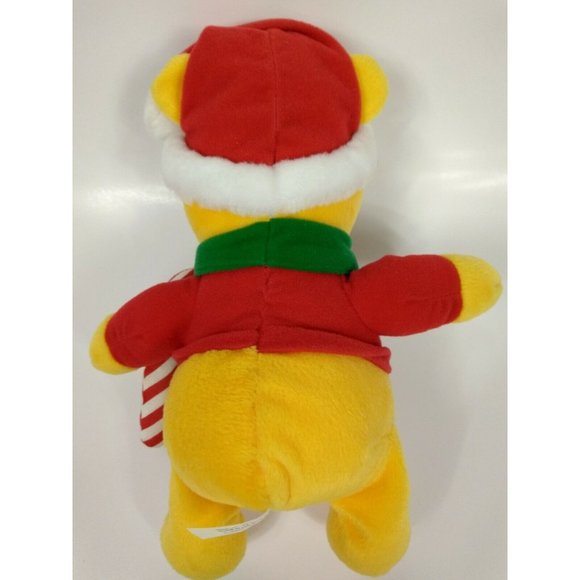 Disney Winnie the Pooh Plush Christmas Candy Cane Bear 10" Soft Toy 1998 Mattel - Picture 6 of 9